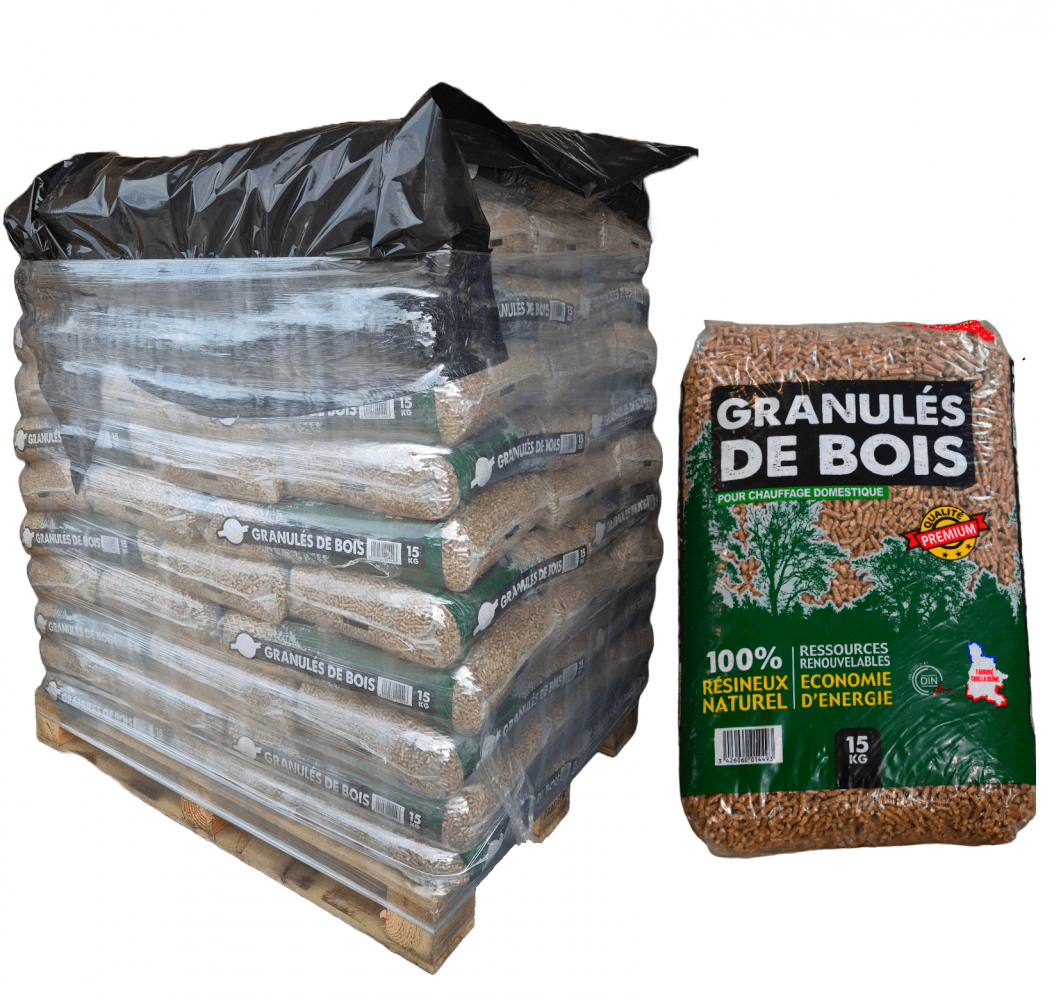 Premium-Holzpellets 15 kg ECOBOIS DIN+ Hochleistung — Foto 2