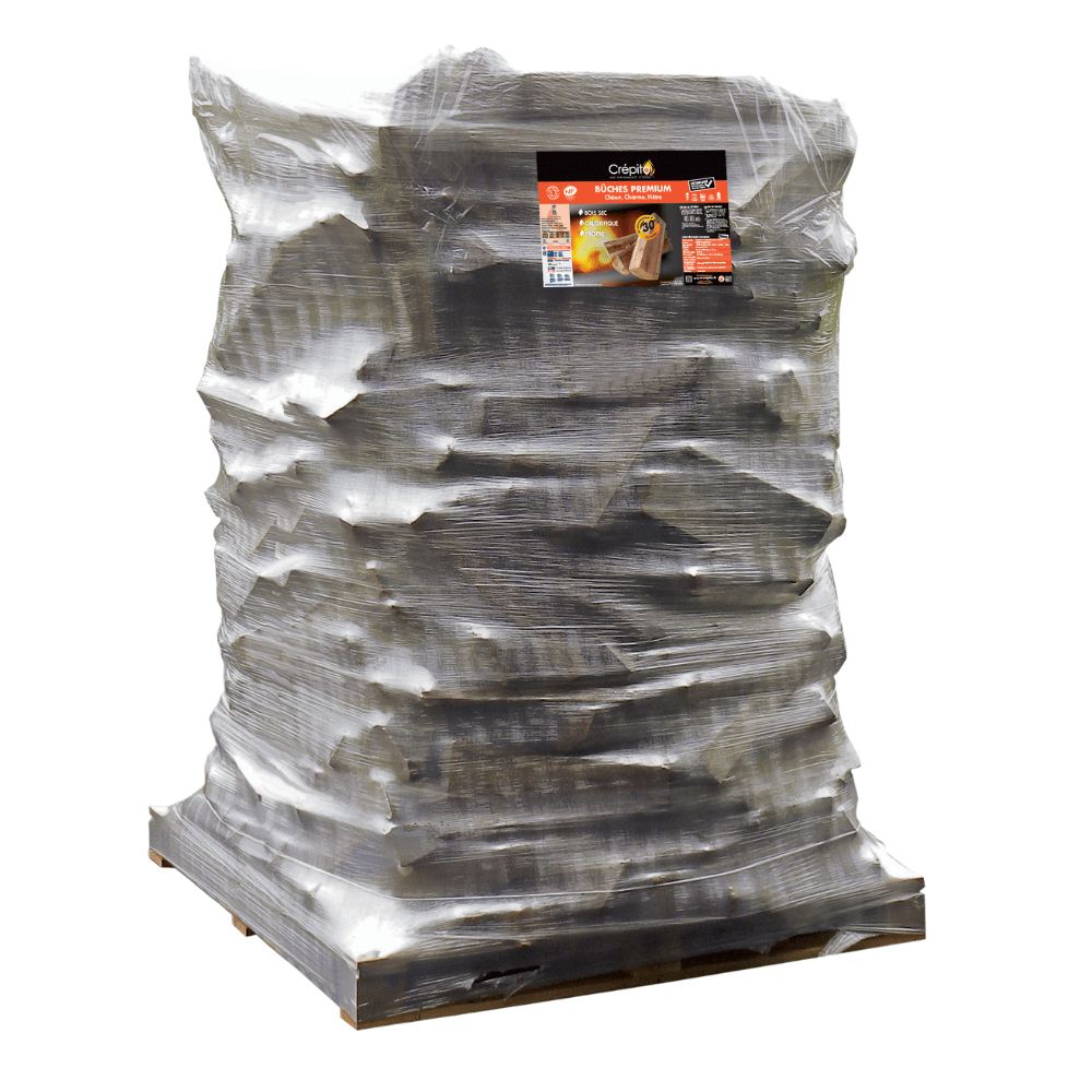 Premium-Brennholz 40 cm lang auf ultra-trockener Palette
