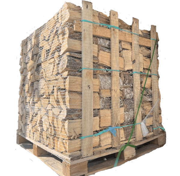25 cm trockenes Brennholz in Paletten für Öfen
