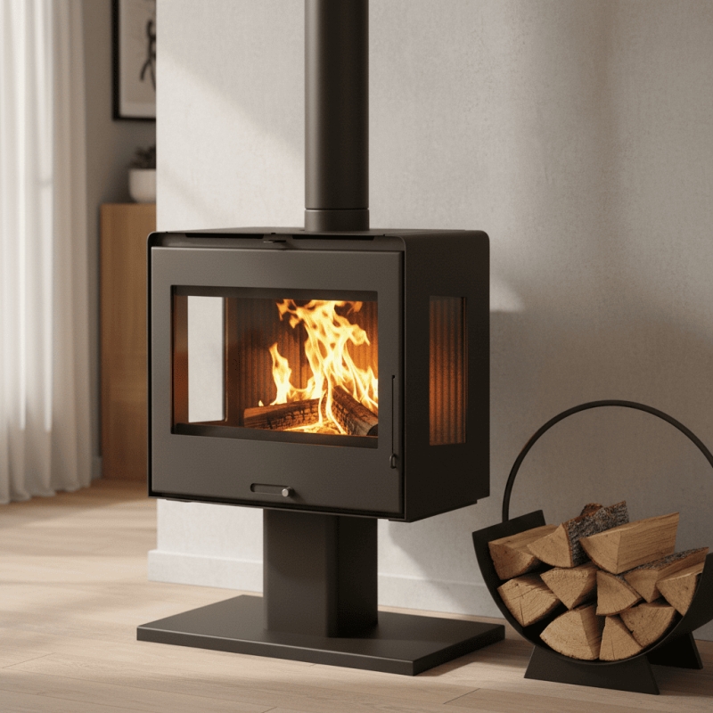 Helia-Holzofen mit Panoramablick – 10 kW