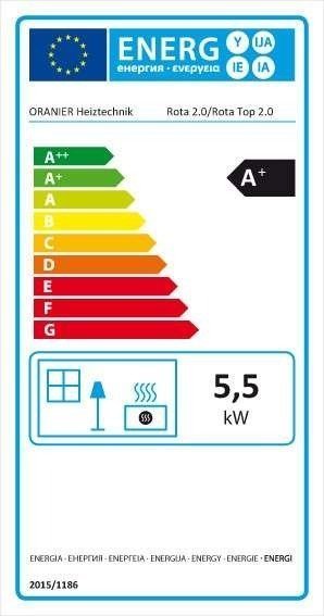 Oranier Kaminofen Rota Top 2.0 – 5,5 kW mit Sandstein-Abdeckung — Foto 3